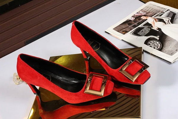 RV Shallow mouth kitten heel Shoes Women--012